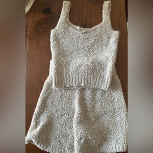 Skims Cozy Knit Boucle Short and Tank Set, Size XXS, XS